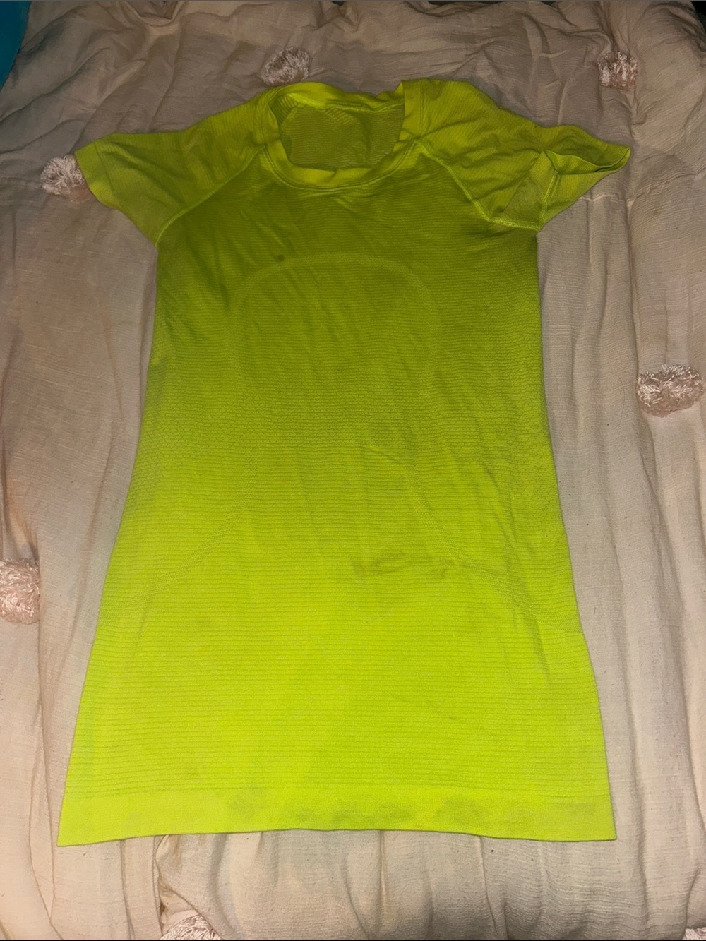 lululemon athletica Neon Yellow Short Sleeve Top